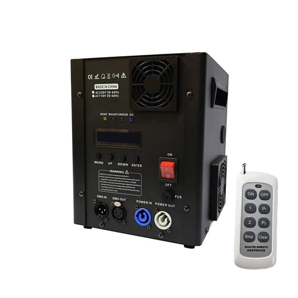 700W Kall Funkmaskin, DMX512 Kontroll, Justerbar Spruthöjd,1 Maskin