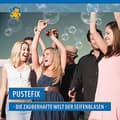 Miniatyrbild 2 av 2: Såpbubbelmaskin - PUSTEFIX - Solros - Gul - För Barn och Vuxna