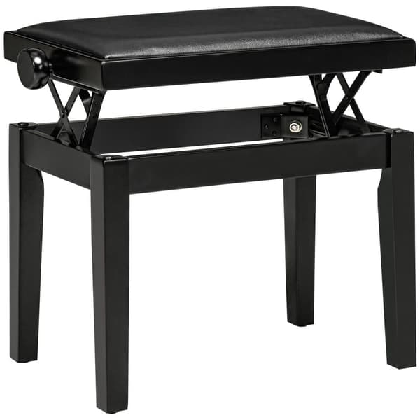 Pianotuoli, 63x33x45-56 cm, Musta