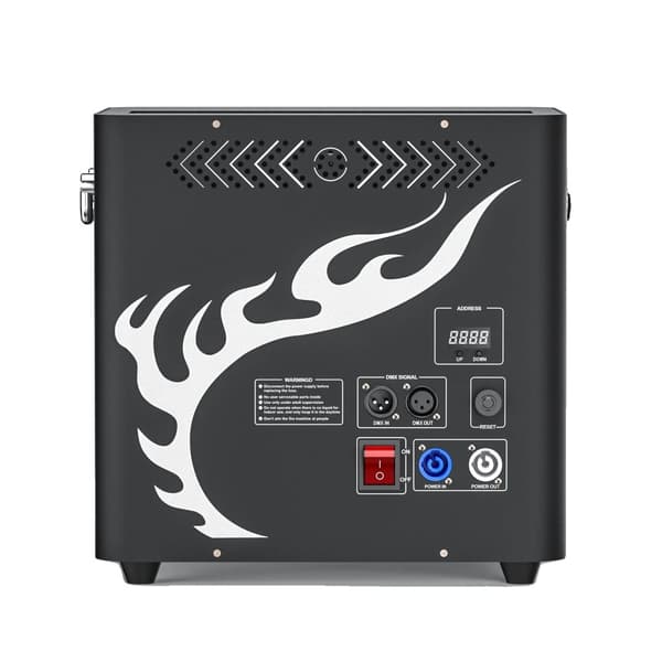 Real Flame Maskine, 300W Effekt, DMX Kontrol,sort, EU -stik