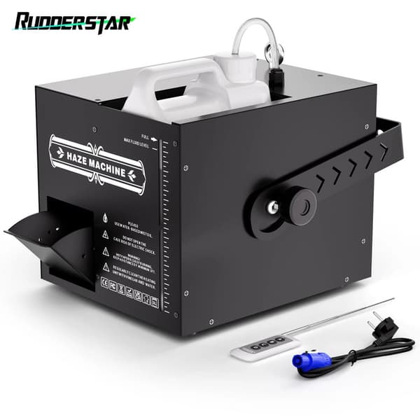 Haze Machine, 1000W Teho, Kompakti Muotoilu, Kauko-ohjaus ja DMX-ohjaus,musta, EU-plugi