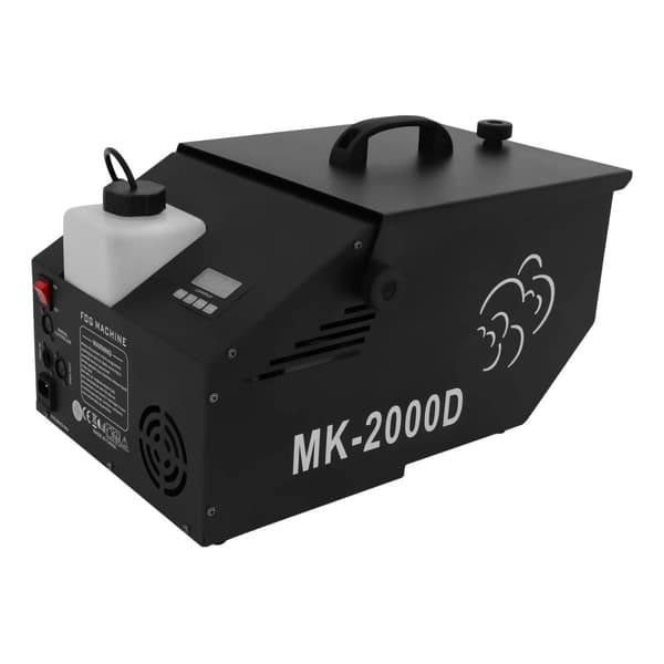Lavtliggende tågemaskine, 1200W effekt, 5000 CFM røgudgang,sort