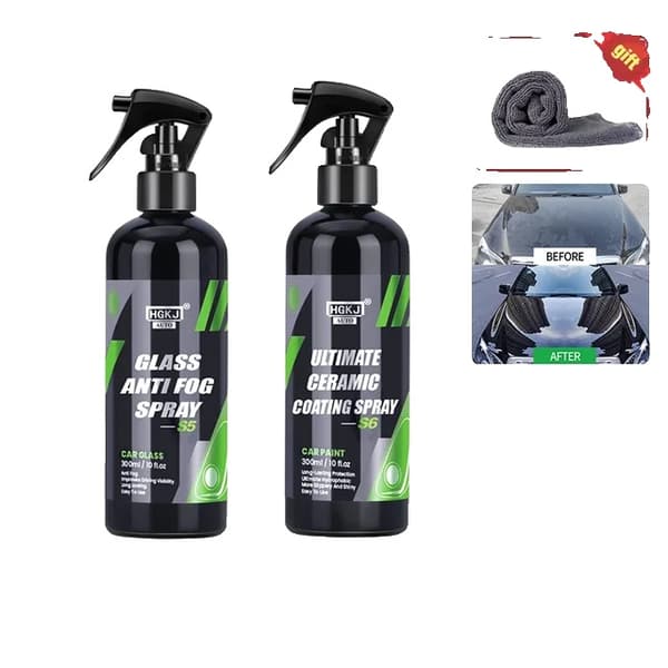 Bil Forrude Anti-dug Spray, Holdbar, Forbedret Kørsels Synlighed, S5-300ml x S6-300ml