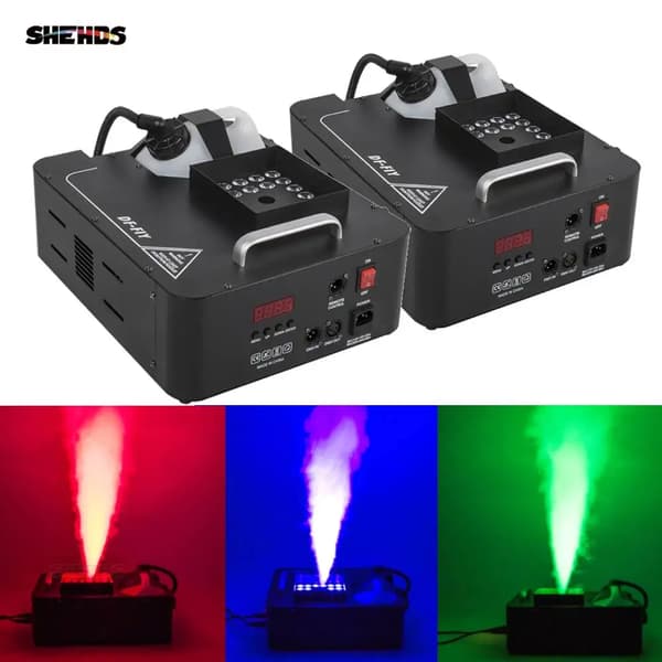 Dimmaskin, 1500W effekt, RGB 3i1 färg, trådlös kontroll,EU-kontakt, 2st