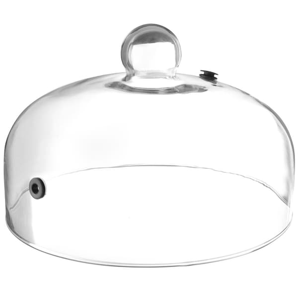 Bred glaskupol för att röka mat på en tallrik med håldiameter. 260 mm - Hendi 199664