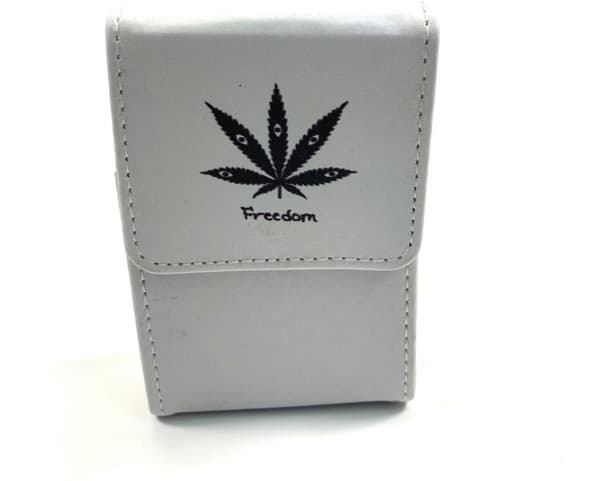 Belt Cigarette case - Vit löv