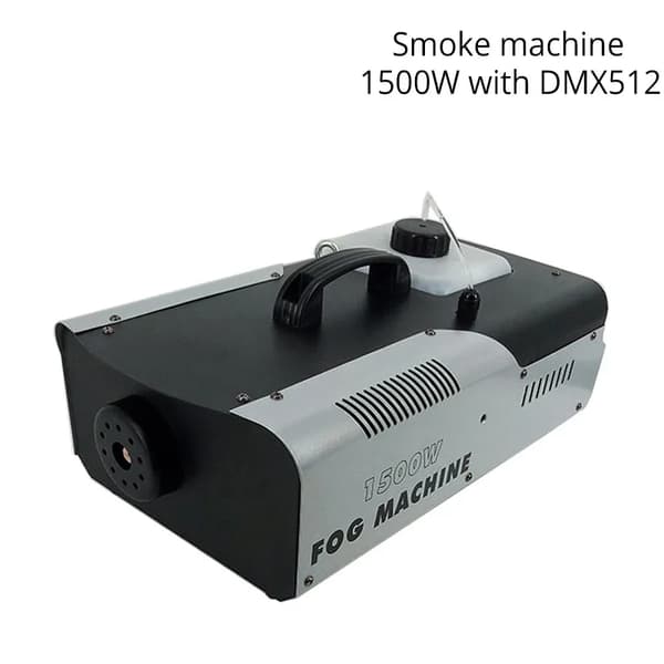 Rökmaskin, Kabelstyrd Fjärrkontroll, 1500W Dimmaskin,1500W-DMX, EU-kontakt