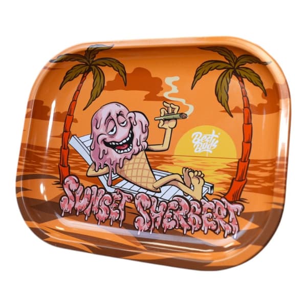 Best Buds metalrullebakke med æske - Sunset Sherbet
