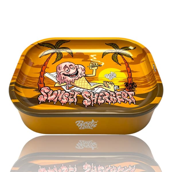 Best Buds metalrullebakke med æske - Sunset Sherbet