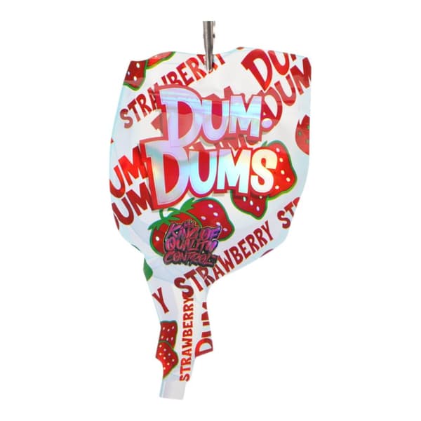 Dum Dums Jordbær Uparfumeret Pose 10 x 18 cm