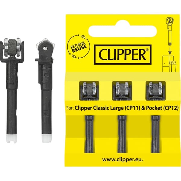 Clipper FLINT Tobaksstamper - blisterförpackning med 3 stycken