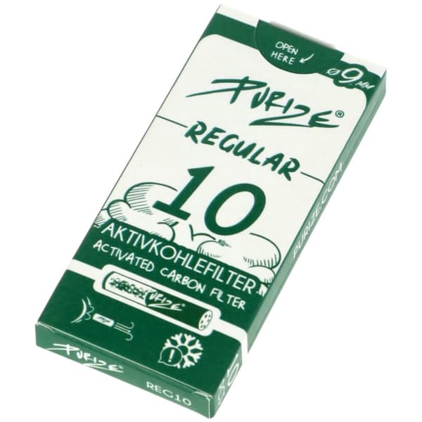 Purize REGULAR -hiilisuodattimet 10 kpl. halkaisija 9 mm