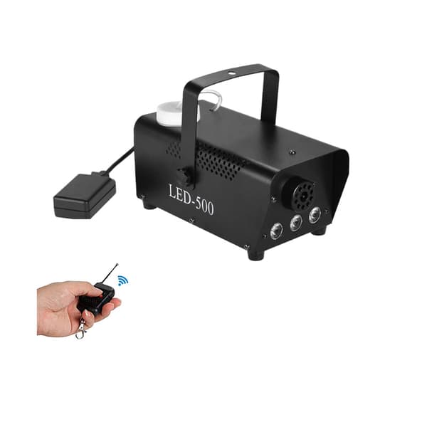 Kaukosäätöinen LED-savukone, 500W teho, RGB-väriseos,Punainen Vihreä Sininen Sekoitus