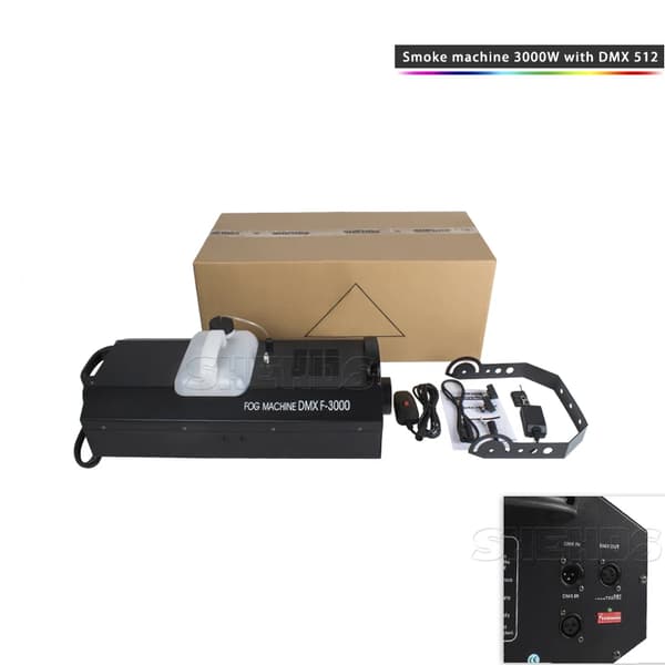 Rökmaskin, 3000W effekt, 4000 kubikfot/minut utmatning, DMX 512 kontroll,3000W Med DMX512, EU Kontakt