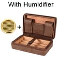 Miniatyrbild 2 av 2: Resehumidor, läderfodral, cederträask, 1 luftfuktare