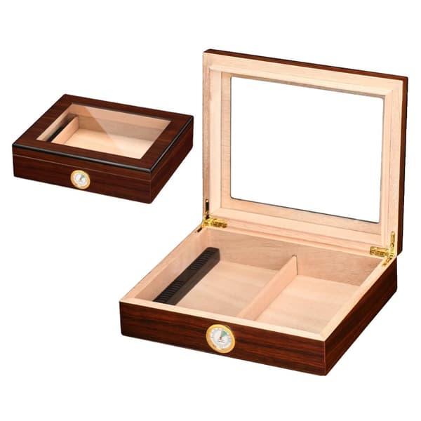 Cederträ cigarrhumidor, inkluderad hygrometer, lyxig fuktare,HC-113H