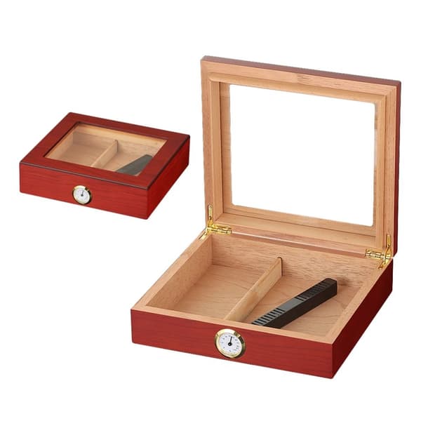 Cederträ cigarrhumidor, inkluderad hygrometer, lyxig fuktare,HC-113R