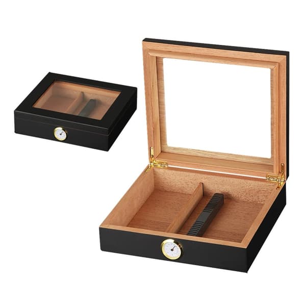 Cedertræ Cigar Humidor, Hygrometer Inkluderet, Luksus Humidifier,HC-113B = HC-113B