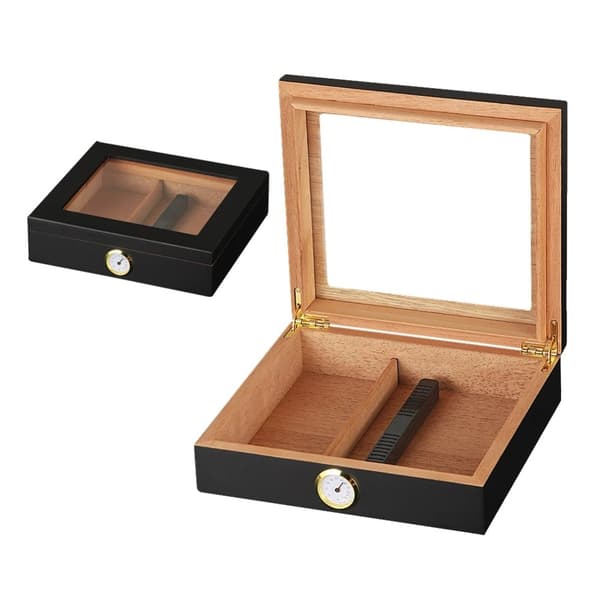 Cedertræ Cigar Humidor, Hygrometer Inkluderet, Luksus Humidifier,HC-113B = HC-113B