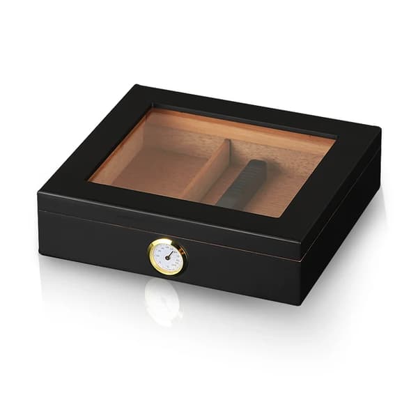 Humidor Cigar Box, Cedertræ Konstruktion, Bærbar Hygrometer, Stil 4