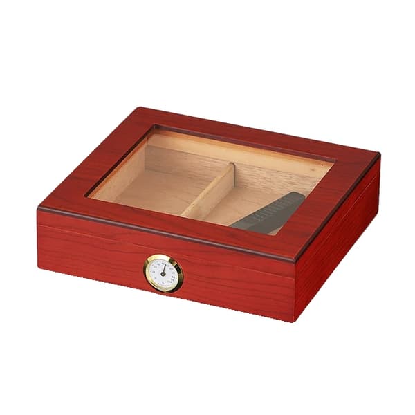Humidor cigarrlåda, cederträkonstruktion, bärbar hygrometer, Stil 3