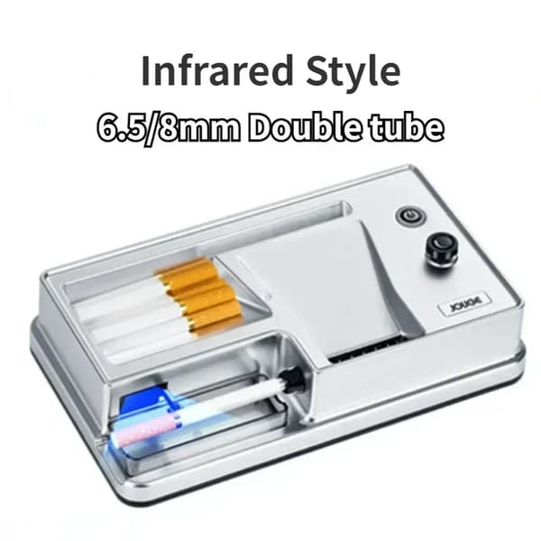 Elektrisk Cigarettrullmaskin, 6.5/8mm Rör, Infraröd Sensor,Vit infraröd stil