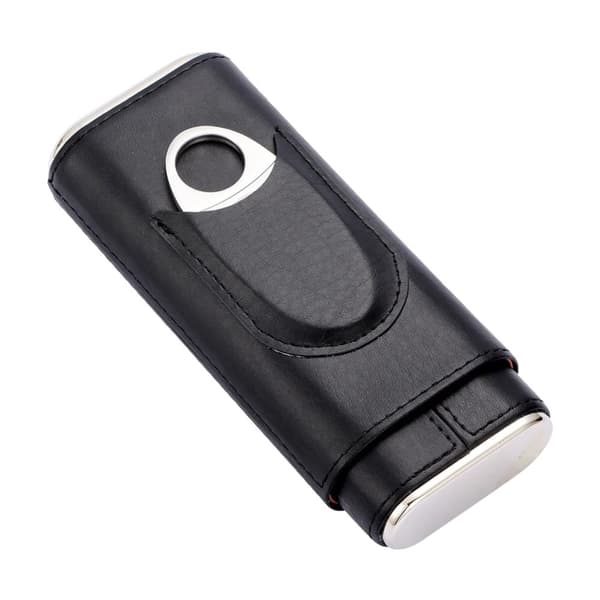 Cigaretui, Læder, Cigar Cutter, Bærbar,sort