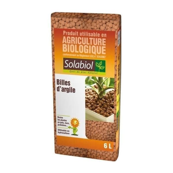 SOLABIOL SOARG6 Lerbollar-6 L påse-Användbar i ekologiskt jordbruk Hydrokultur Mulching