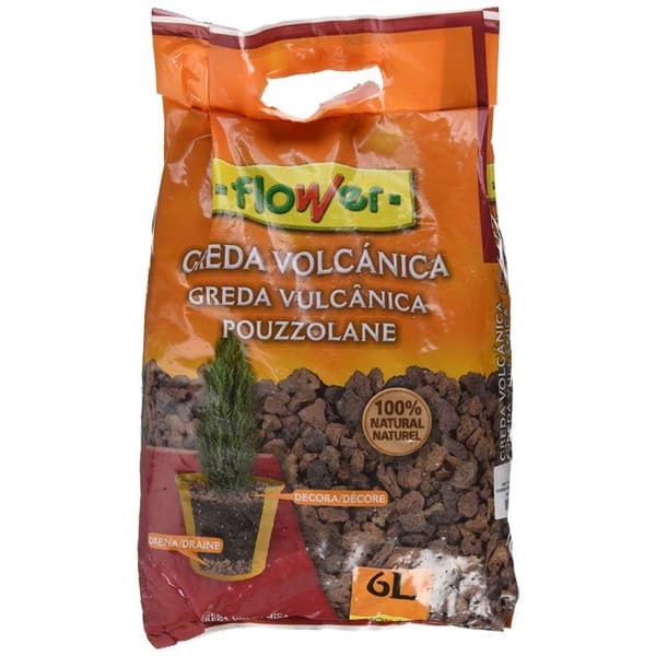 Lera - bark - spånskiva Blomma - vulkanisk M109287 Lera 6 l