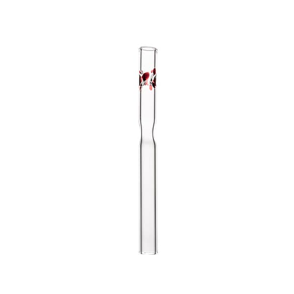 Dekoreret glaspibe 12 cm til rygning