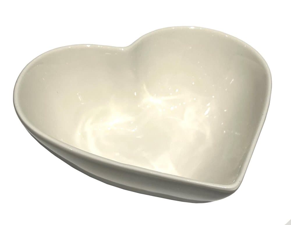 Skål Hjärta vit 17 cm