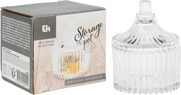 Skål Glas med lock 80 ml