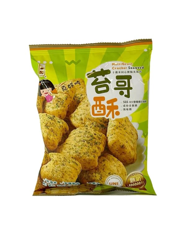 Multi Grain Cracker Seaweed Smak 35g Yi Kou Tian Taiwan