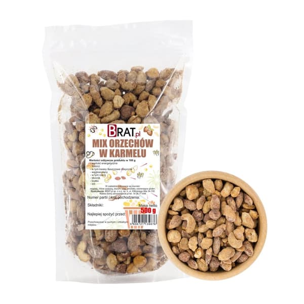 Blandning av nötter i karamell 500g