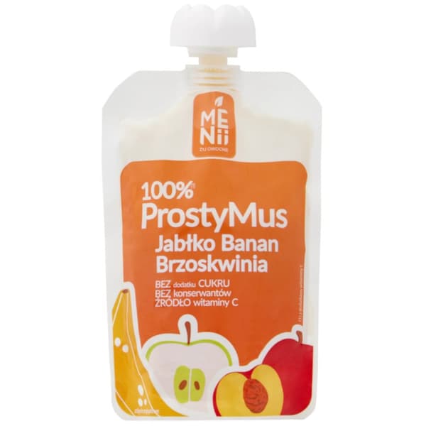 100% Simple Mousse - Omena, Banaani, Persikka 100g