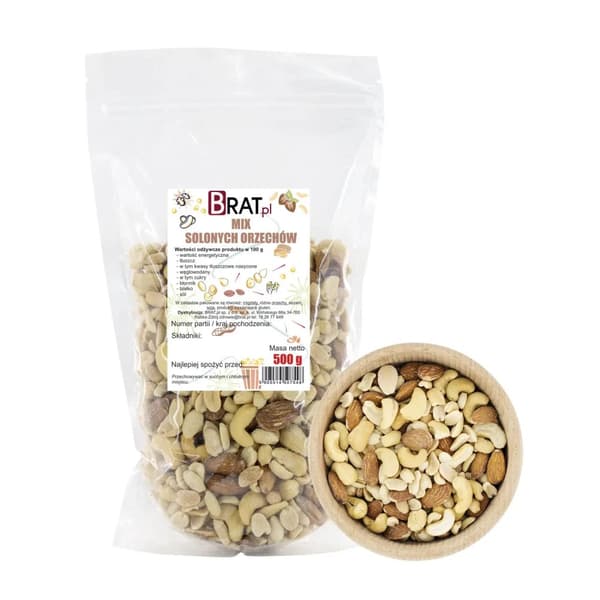 Blanding af saltede nødder 500 g