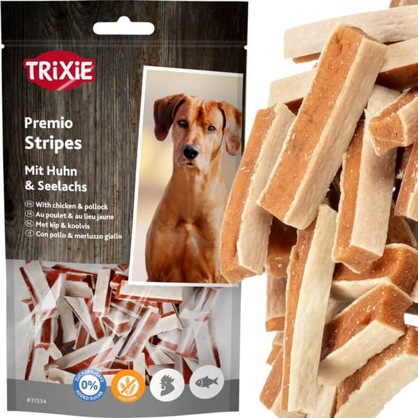 Trixie Hundgodis Stripes With Chicken And Pollock Stripes Premio 75G