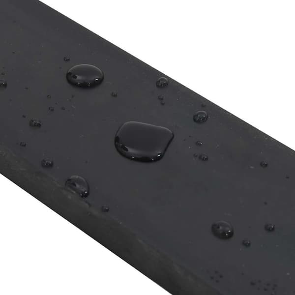 vidaXL Gummikant för snöplog svart 120x10x2 cm