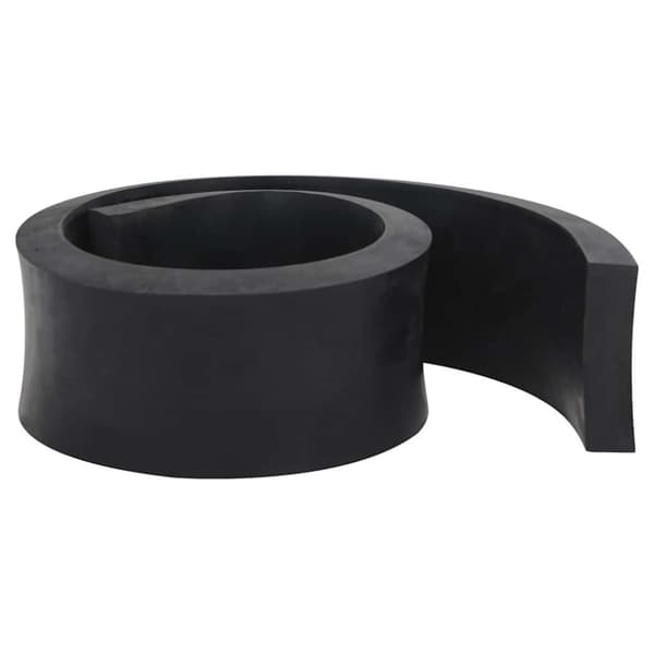 vidaXL Gummikant för snöplog svart 120x10x2 cm
