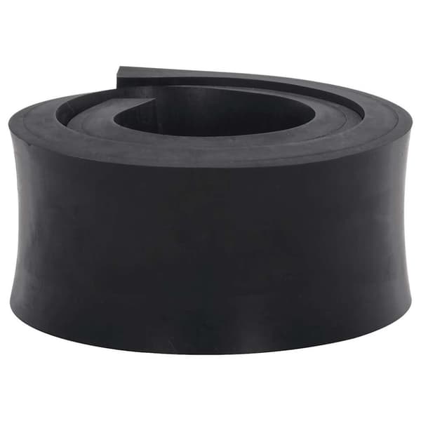 vidaXL Gummikant for snøplog svart 120x10x2 cm