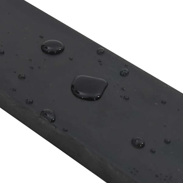 vidaXL gummikant til sneplov 180x8x2 cm sort