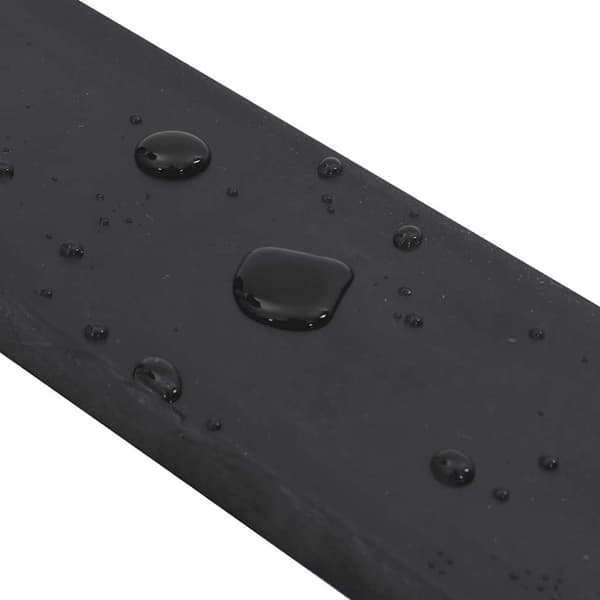 vidaXL gummikant til sneplov 180x10x2 cm sort
