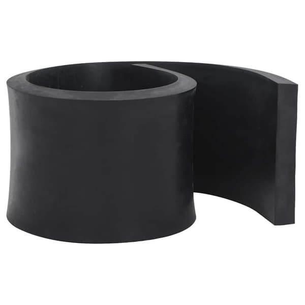 vidaXL gummikant til sneplov 120x15x2 cm sort