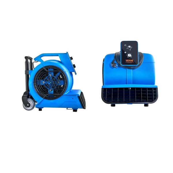 Gulvblæser, 1400 RPM hastighed, justerbar vinkel 0°/20°/90°,1400 omdr/min