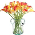 Pikkukuva 2 / 10: 12kpl keinotekoisia alla liljoja, 36 cm pitkät keinotekoiset Calla liljat varrella häihin, morsiuskimppu, kodin sisustus, oranssi