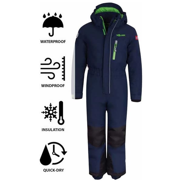 Trollkids Isfjord Race Dräkt Blå 92 cm Pojke