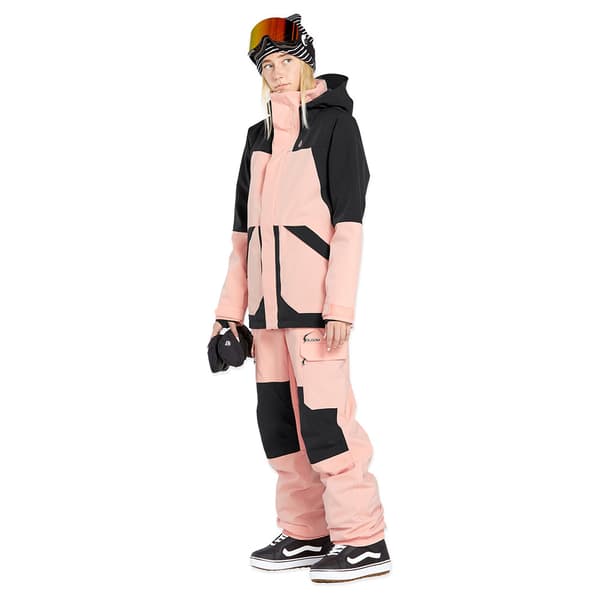 Volcom Creston 3d Stretch Bib Race Dragt Rosa S Kvinde