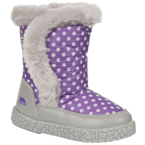 Trespass Childrens/Girls Tigan Snow Boots Pink Lady 8 UK Child