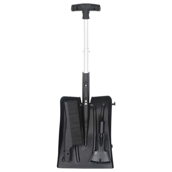 Snöspade set 3-i-1 svart aluminium