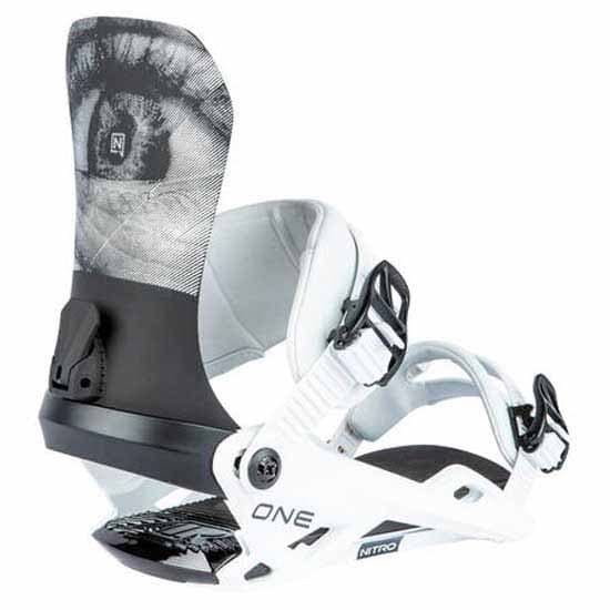 Nitro Snowboardbindningar One Vit L